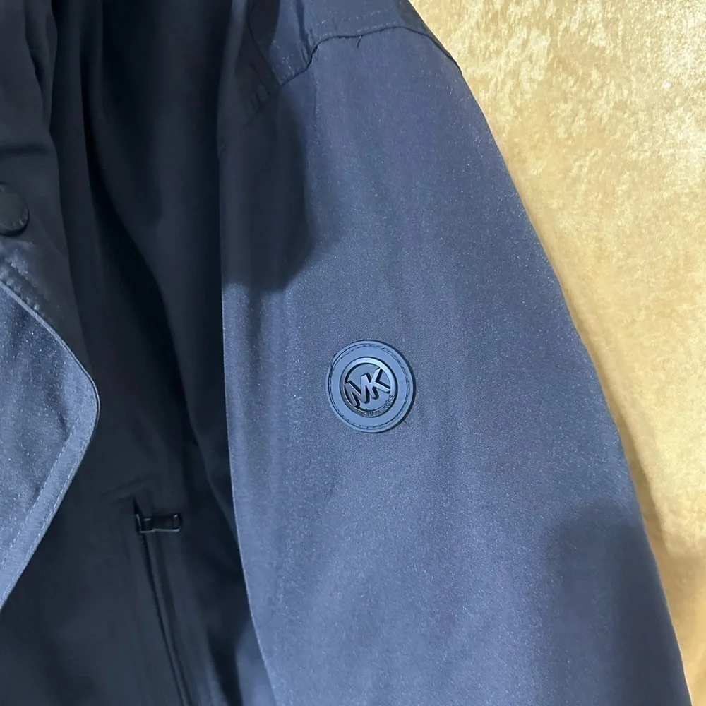 NWT Michael Kors Hooded Parka Jacket Mens 3XB Black Eggplant Waterproof Coat